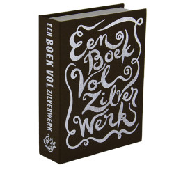 Spaarboekje - Een boek vol zilverwerk - 9 cm x 12,5 cm x 3 cm - donkerbruin
