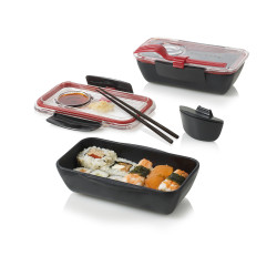 black+blum Bento lunchbox zwart/rood