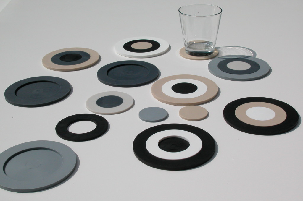 uitstulping seksueel zwavel glasonderzetters 6 stuks Mix-It wit, beige, taupe, l.grijs, antraciet,  zwart | Handig Cadeau