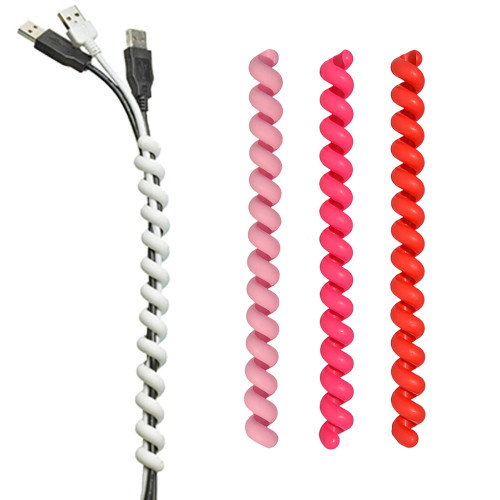 Cable twister set roze/fuchsia/rood