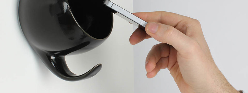 kapstok wall hook zwart