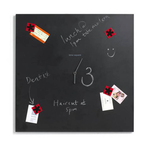 krijtbord klok Time square black+blum