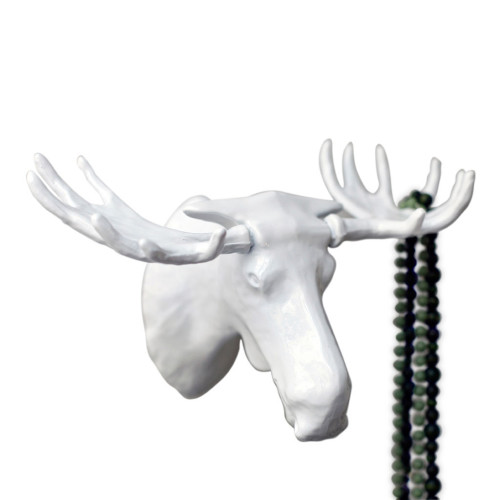 Moose kapstok wit met ketting