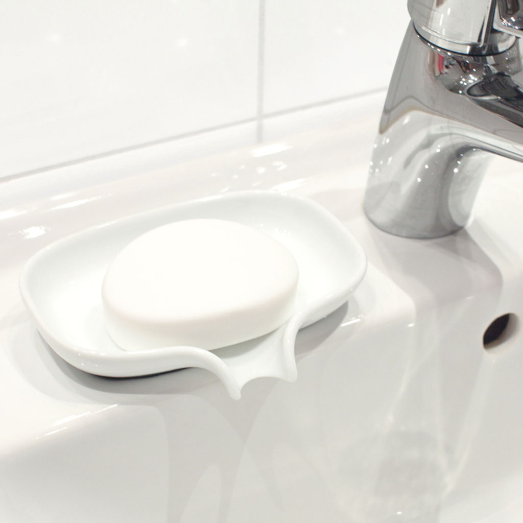 Bosign zeepbakje Soap Flow wit klein | Handig