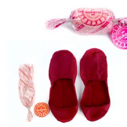 candy socks kersen roodCandy Socks | 1 paar kousenvoetjes kersen rood