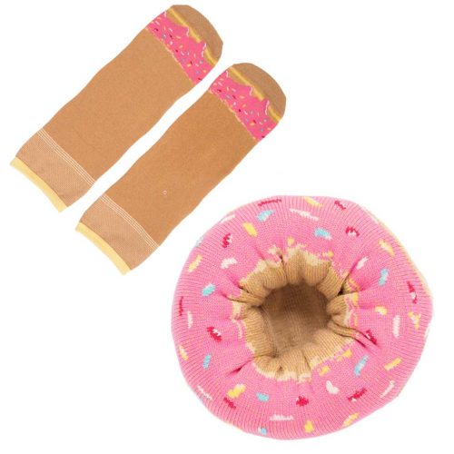 sokken Donut bessen met sprinkles