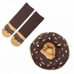sokken donut fudge sprinkles