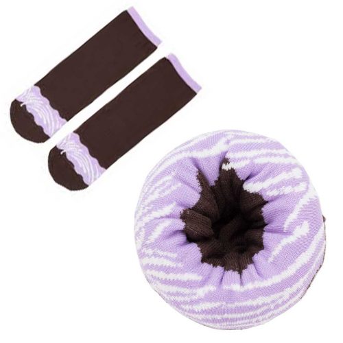 sokken donut lavendel swirl topping