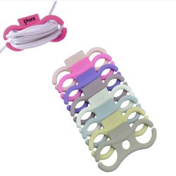 Cable label, set 8 stuks l.roze, fuchsia, paars, violet, wit, grijs, camel, taupe