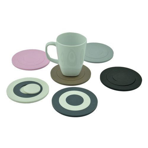 onderzetters Mix-It set van 6 stuks | wit, roze, antraciet, grijs, zwart, taupe