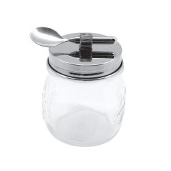 Dessert jar met telescopische lepel