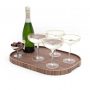 Dienblad walnoothout large impressie champagne