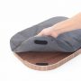 Curveline laptray large walnoot S&P klittenband