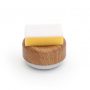 Do-dish zeepdispenser naturel houtlook impressie spons 2