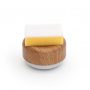 Do-dish zeepdispenser naturel houtlook impressie spons 2