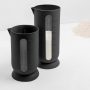 maatbeker caraffe carbon black 750 ml en 500 ml impressie