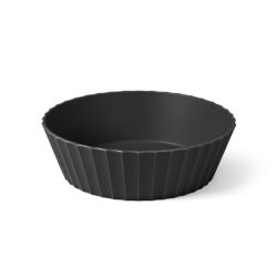 Kunststof serveerschaal Hera - (ø 25 x H 6 cm) zwart