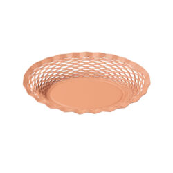 Broodmandje van RVS - Vintage - Ovaal - Klein - Oud roze