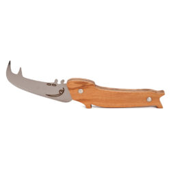 RVS kaasmes houten lemet - Rhino - neushoorn