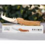 impressie RVS kaasmes houten lemet - Rhino - neushoorn